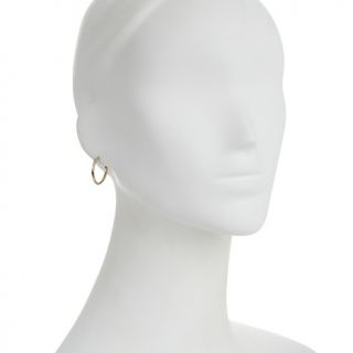 Jewelry Earrings Hoop MAJ® 14K Yellow Gold Diamond Cut Satin