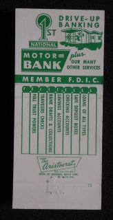  Matchbook First National Bank and Trust Company Enid OK Garfield Co