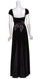 ESCADA Lush Black Velvet Silk Gown Dress $6500 36 6 New