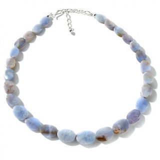  by Jay King Jay King Natural Blue Agate 19 Sterling Silver Necklace