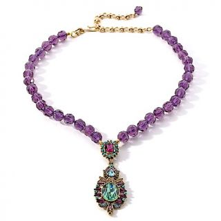  Chic Crystal Accented Beaded 17 Drop Necklace