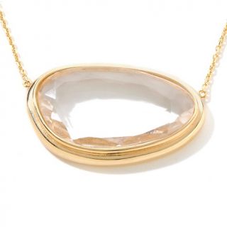 Technibond® Freeform Quartz Slice Drop 18 Necklace