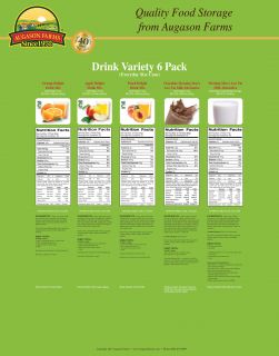 Augason Farms Cooking Supplies Drink Variety 6 PK