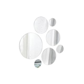 elements round glass mirrors set of 7 make a dramatic statement with