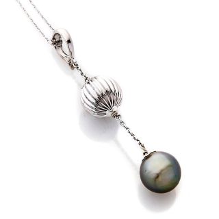  12.5mm Cultured Tahitian Pearl Enhancer Pendant with 18&quo