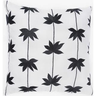 House Beautiful Marketplace 18 x 18 Linear Vines Pillow   Black/Off