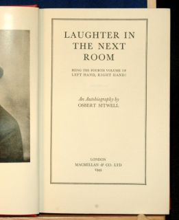 1949 Laughter in Next Room Autobiography Sitwell 1st
