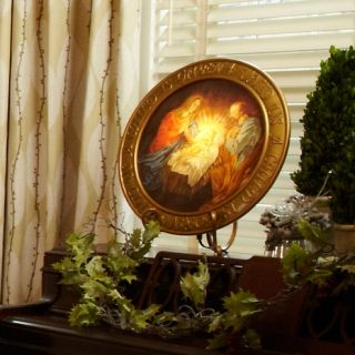 Winter Lane 19 Lighted Holy Family Decorative Holiday Charger