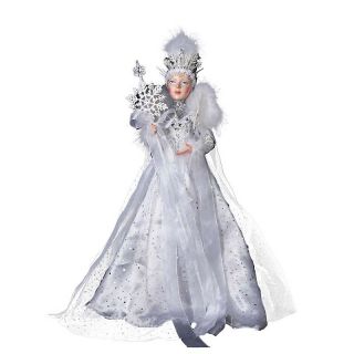  Accents Kurt Adler 24 Fabric Silver and White Snow Queen Decor