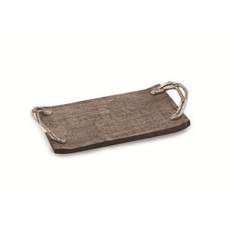 Star Home Designs Weathered Wood Rectangular Tray