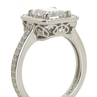 6ct Absolute™ Classics Square Radiant and Pavé Frame Ring