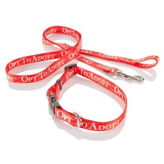 Jill Rappaport Rescued Me Collection Dog Collar and Leash Set   Sma