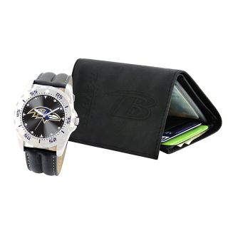 NFL Precision Watch and Leather Wallet Combo   Ravens