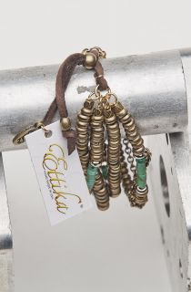 Ettika Boho Multi Metal Bead Chain Turquoise Accent Adjustable