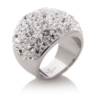  steel bold crystal covered dome ring rating 31 $ 39 95 s h $ 5 95 size