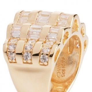 Victoria Wieck 3.1ct Absolute™ Rolling Baguette 3 Row Band Ring at