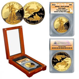 Coin Collector 2012 ANACS PR70 FDOI LE 24 $50 Gold Eagle Coin