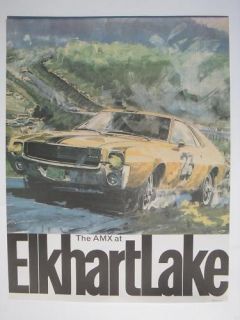 AMC AMX Elkhart Lake Dealership Large Racing Poster