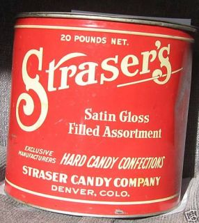 Vintage RARE Strasser Candy Company Denver Co Satin GLS