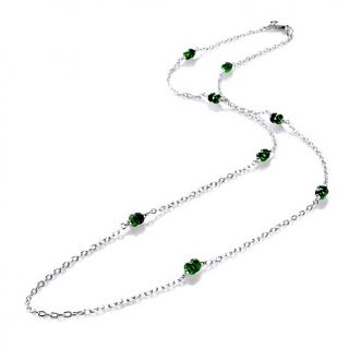  India Treasures of India Gemstone Station Sterling Silver 24 Necklace