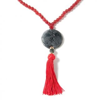  Fine Jewelry with Carol Brodie Jade 14K 28 Tassel Necklace