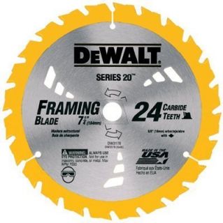 Dewalt DW3182 8 1 4 x 24 Tooth FRAMING Carbide Saw Blade