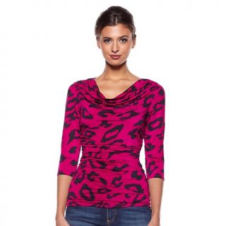 serena williams 34 sleeve printed ruched top d 20120912100632927