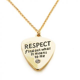  Pendants Novelty Lyric Culture Guitar Pick Goldtone 30 Drop Necklace