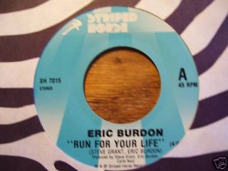  Eric Burdon "Run Your Life" 45 RPM