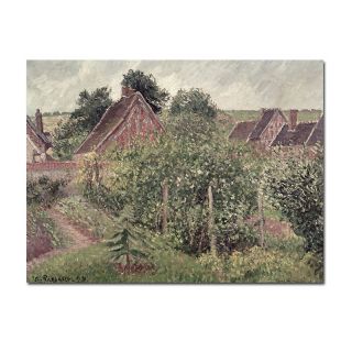 Camille Pissarro Landscape with Cottage Roofs Art Print
