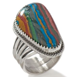  rainbow calsilica sterling silver ring note customer pick rating 27