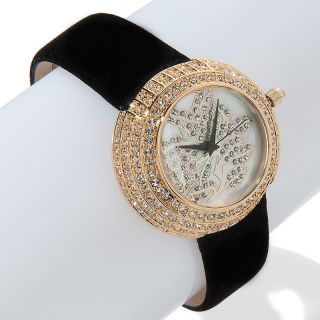  crystal flower pave dial strap watch rating 8 $ 34 97 s h $ 5 95 