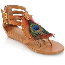 la victoire leather sandal with feathers $ 29 95 $ 109 90