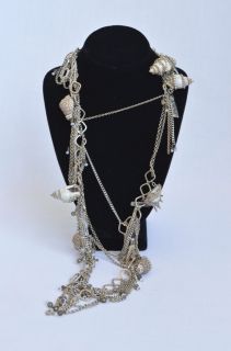 Erickson Beamon Long Gorgeous Statement Necklace Jewelry Chain Crystal