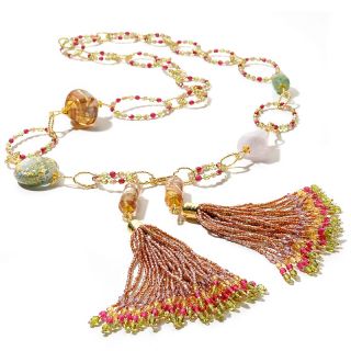 Murano by Manuela Double Tassel Drop 39 Necklace