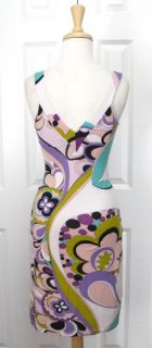 Gorgeous Emilio Pucci Classic Print Jersey Dress Sz M