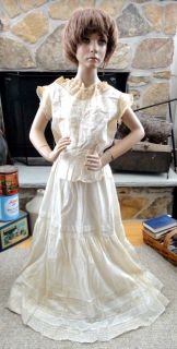antique Victorian Womans Skirt Lace Evalyn Bietsch★