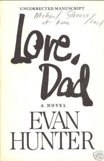 Love Dad by Evan Hunter Uncorrected Manuscript Sgnd