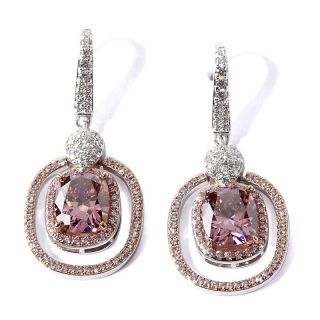 Jean Dousset Absolute Simulated Pink Tourmaline Drop Earrings