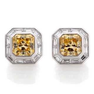 Jewelry Earrings Stud Daniel K Absolute™ Canary Square Radiant