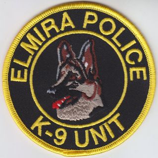 Elmira NY New York Police K 9 Unit Patch K9 Canine