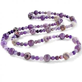  Purple Flower Quartz and Cape Amethyst Beaded 41 Necklace