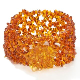  of amber carved flower honey amber stretch bracelet rating 1 $ 41 63 s
