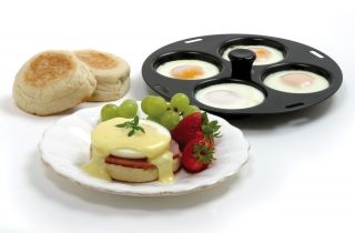 New Nonstick 4 Egg Poacher Pan Insert for Healthy Eggs Poaching with