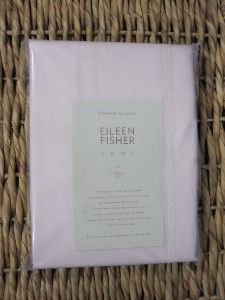 EILEEN FISHER NIP Open Stitch Percale Standard Cases ROSEWATER