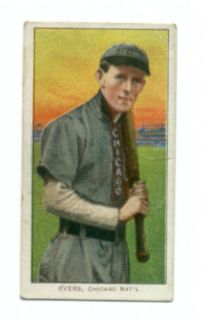 JOHN JOHNNY EVERS Vintage T206 1909 11 Tobacco card GOOD+ Piedmont