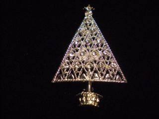 Eisenberg Ice Christmas Tree Pin Beautiful