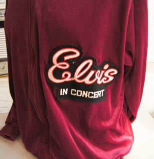 Vintage Elvis Presley Velvet Jacket in Concert TCB Patches Shirt