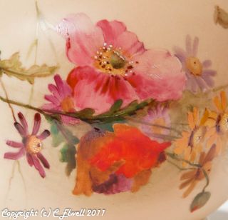 Antique Royal Worcester Blush Small Jardiniere Vase