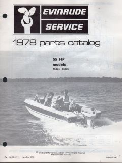 1978 Evinrude Outboard Motor 55 HP Parts Manual